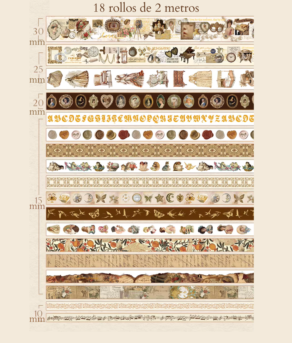 Palace Phantom | Washi tape | 18 rollos