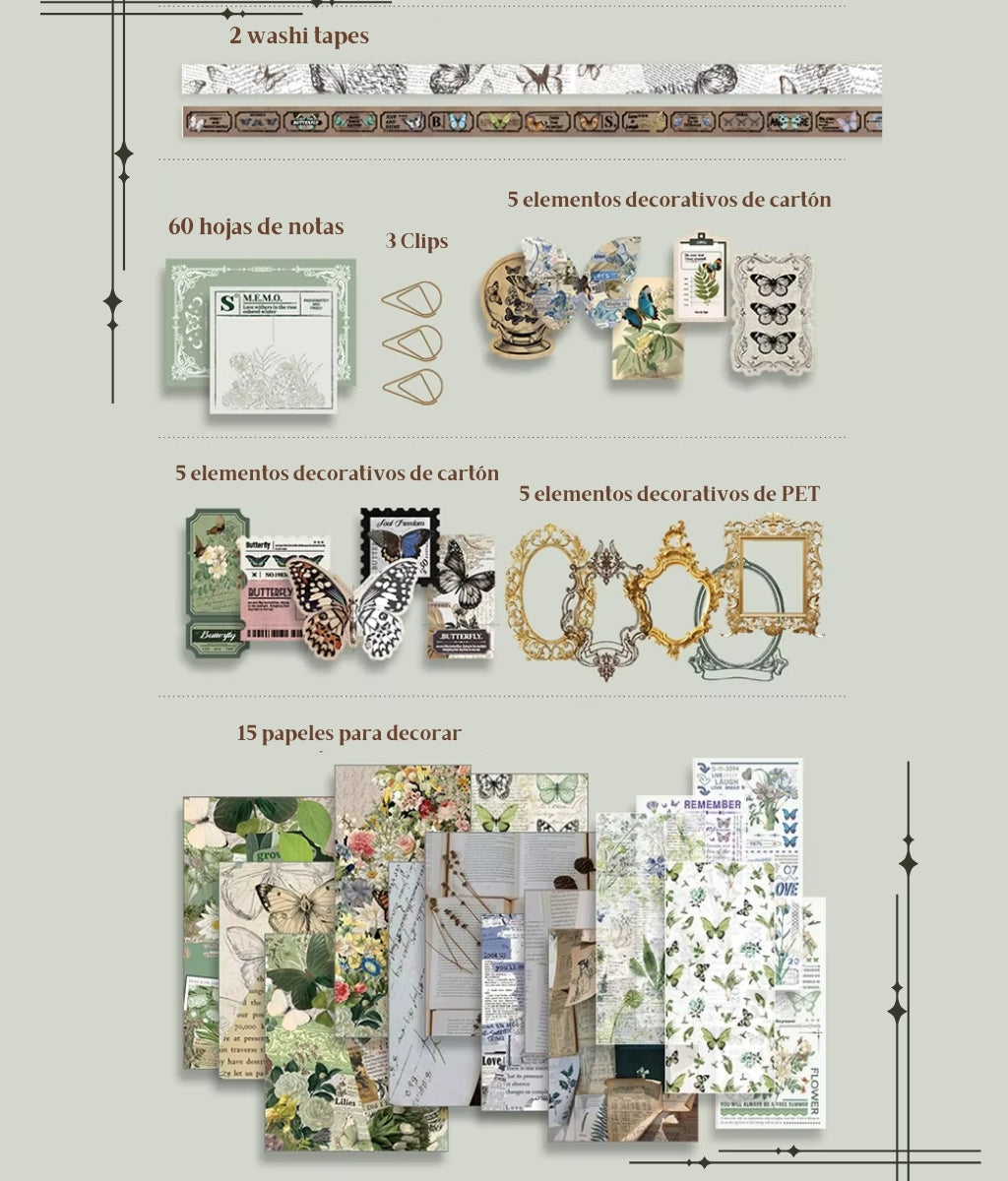 Forest Legend | Mariposas verde | 140 piezas